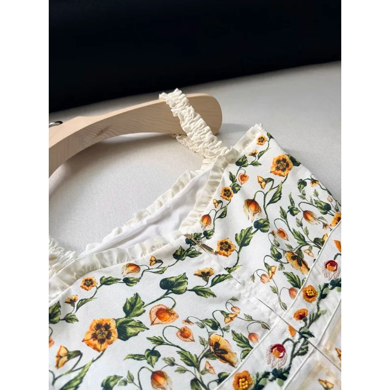 2026 Women Yellow Floral Embro - Embroidery Yellow Dress reseña y precio