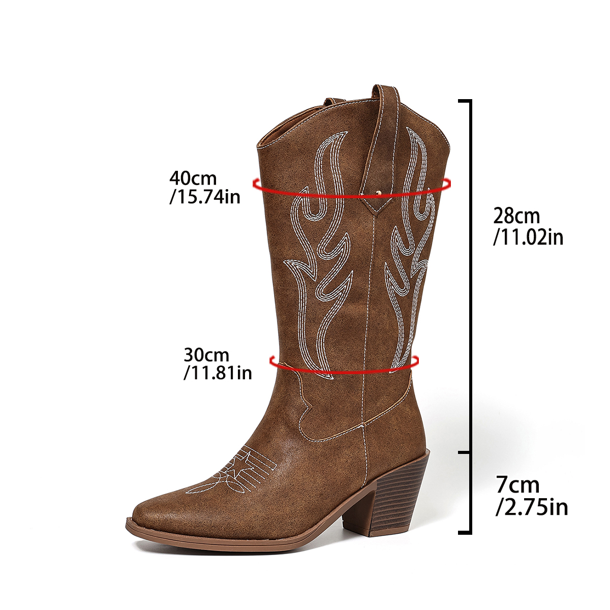 Women's Boots, Retro Brown Wes - Embroidery Garments reseña y precio