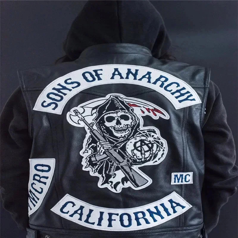 3.a;6\m/Leather Men Motorcycle - Embroidery Garments reseña y precio