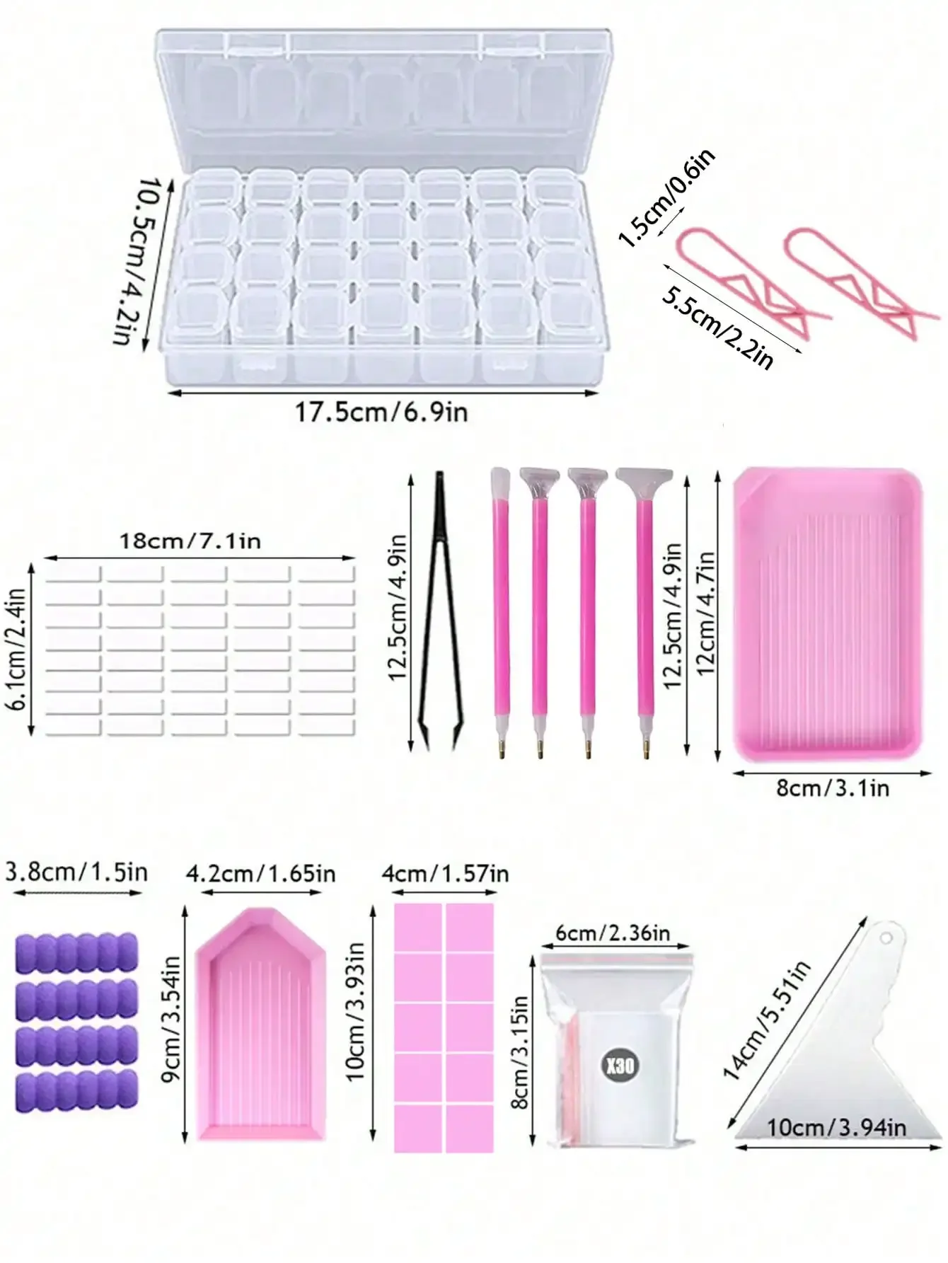 12/18/29/37/45/56PCS DIY Diamo - Embroidery Painting reseña y precio