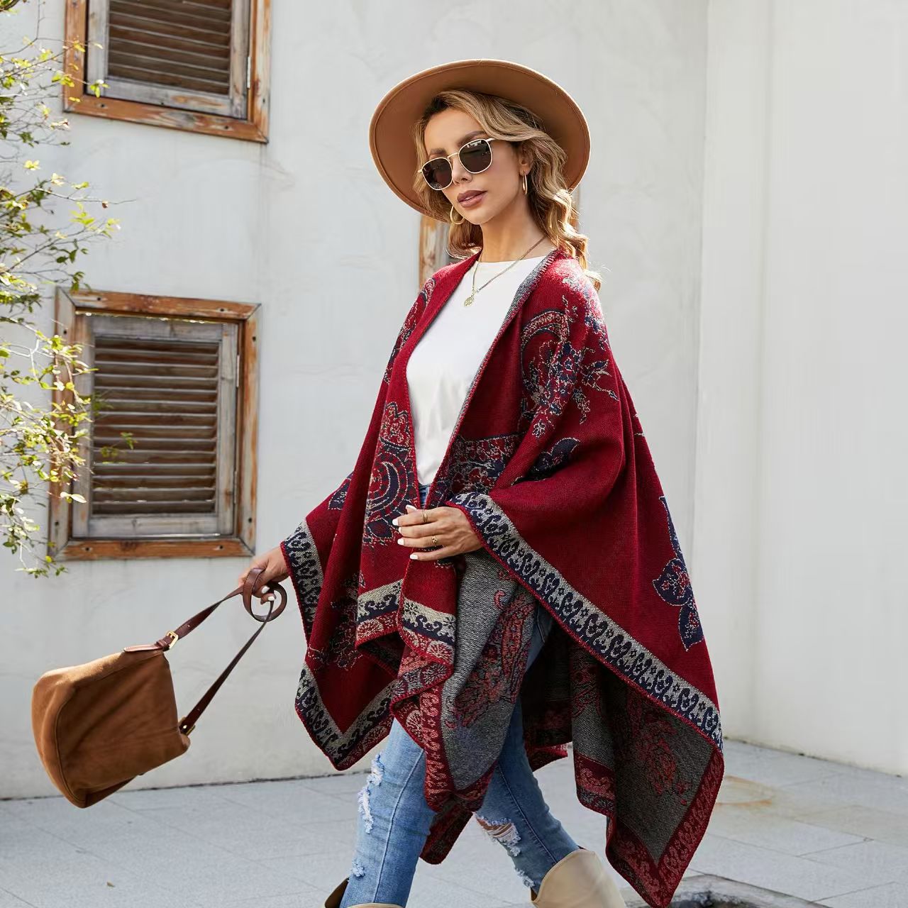 Patterned Faux Cashmere Warm S - Embroidery X Pattern reseña y precio