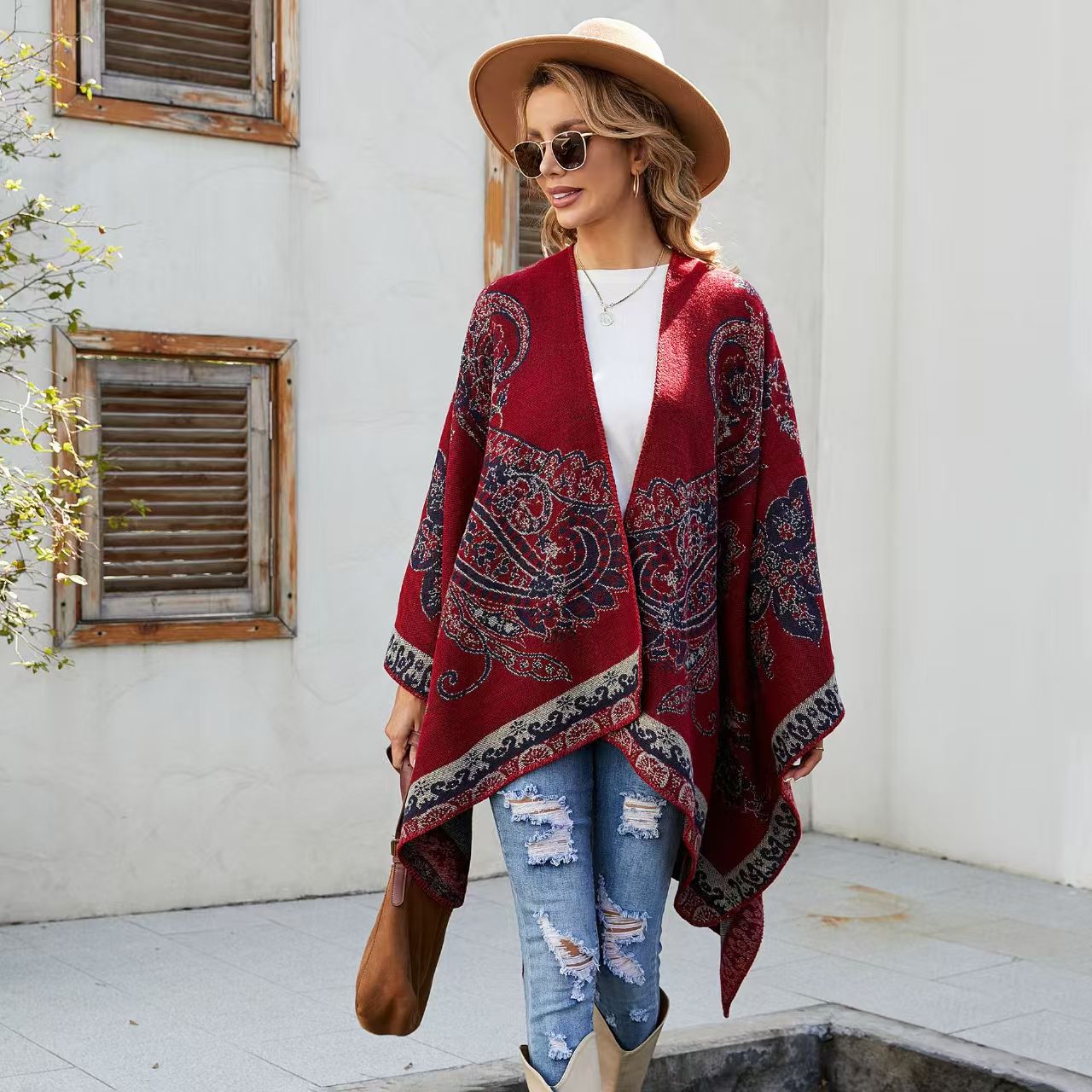 Patterned Faux Cashmere Warm S - Embroidery X Pattern reseña y precio