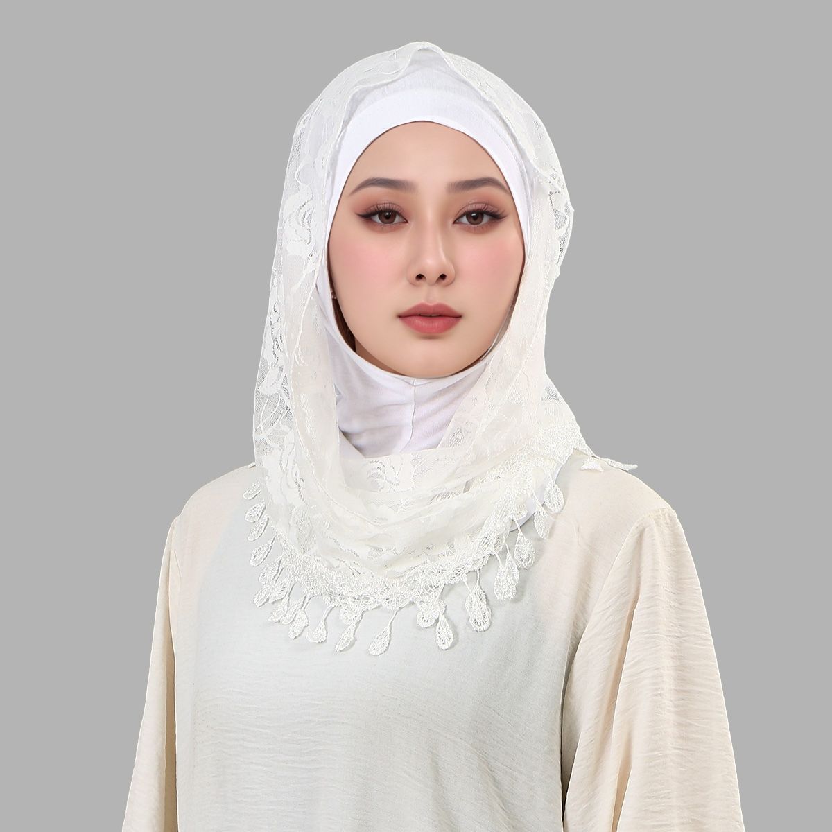 Fashion Muslim Woman Lace Hija - Embroidery Premium reseña y precio