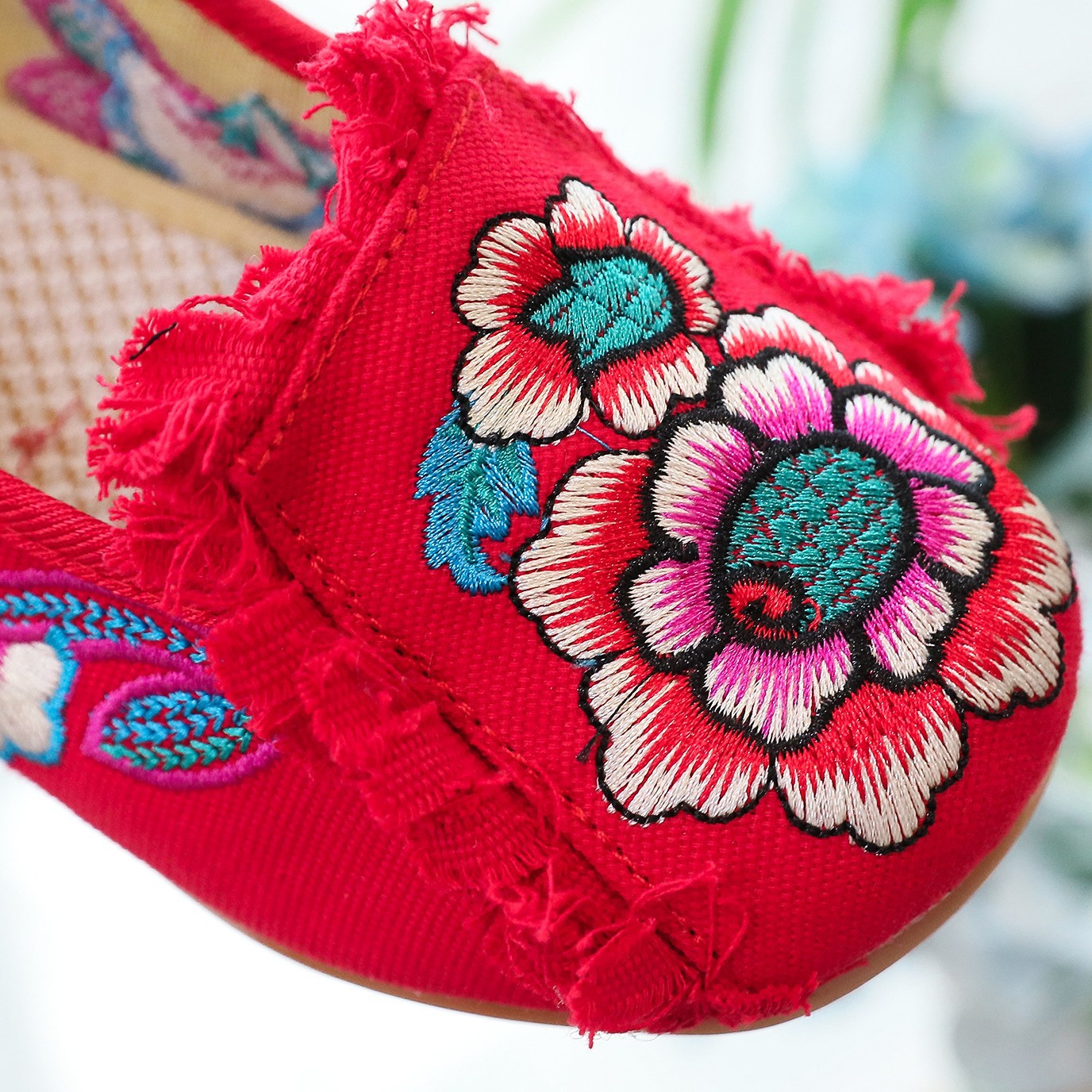 Woman Woven Shoes New Ethnic S - Embroidery Shoes reseña y precio