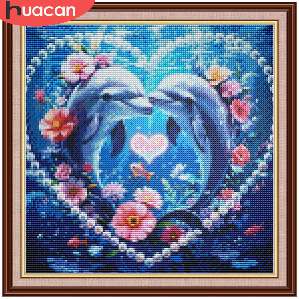 HUACAN Cross Stitch Sets Dolph - Embroidery Kurta Men reseña y precio