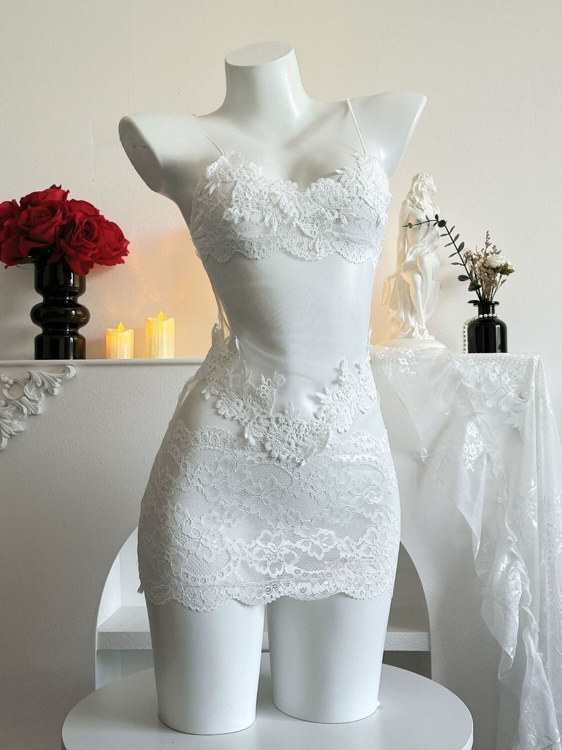 Sexy Lace Embroidery Strapless - Embroidery Lace reseña y precio