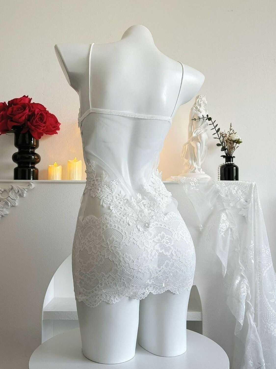 Sexy Lace Embroidery Strapless - Embroidery Lace reseña y precio