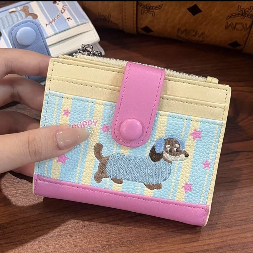 Korean Style Dachshund Embroid - Embroidery Wallet reseña y precio
