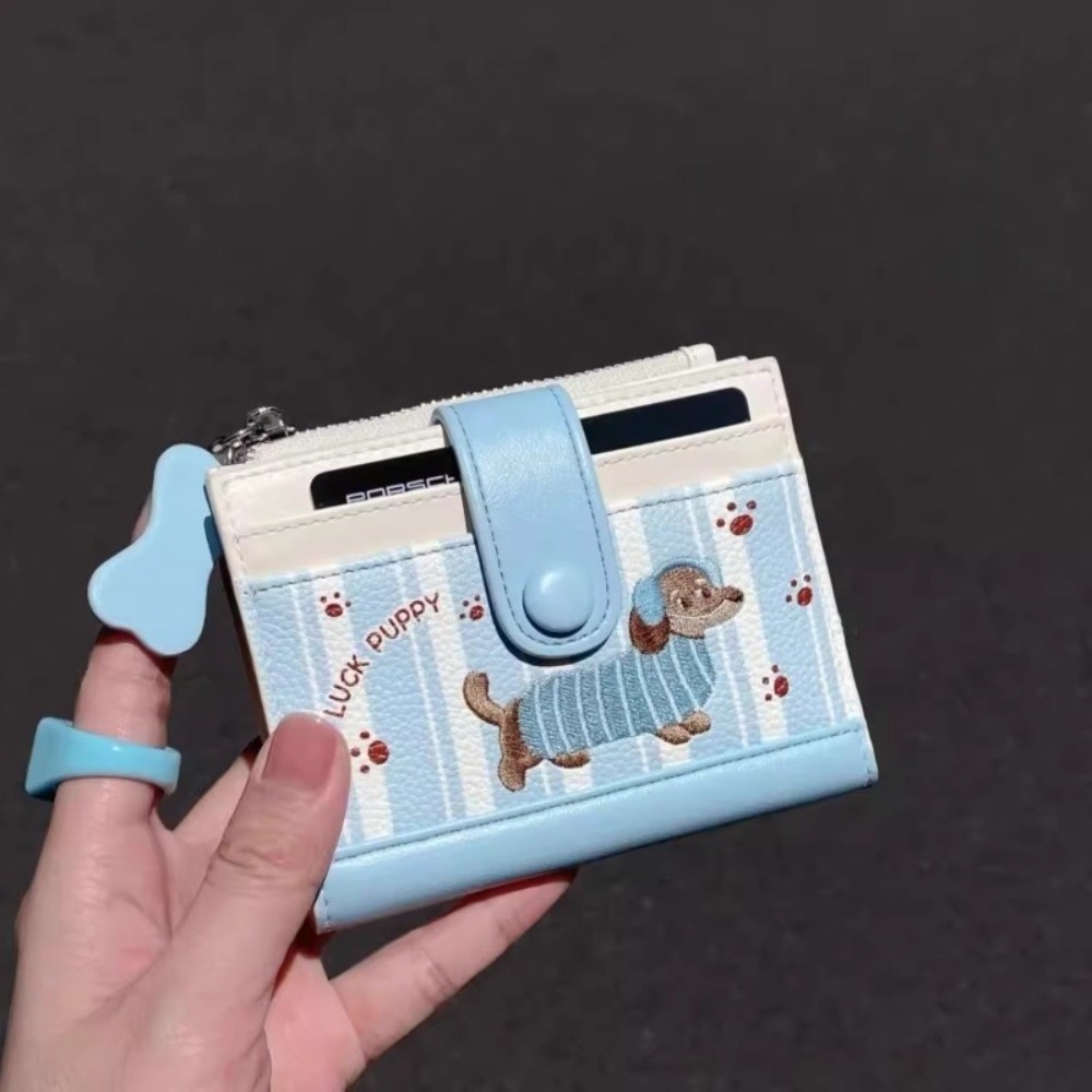 Korean Style Dachshund Embroid - Embroidery Wallet reseña y precio