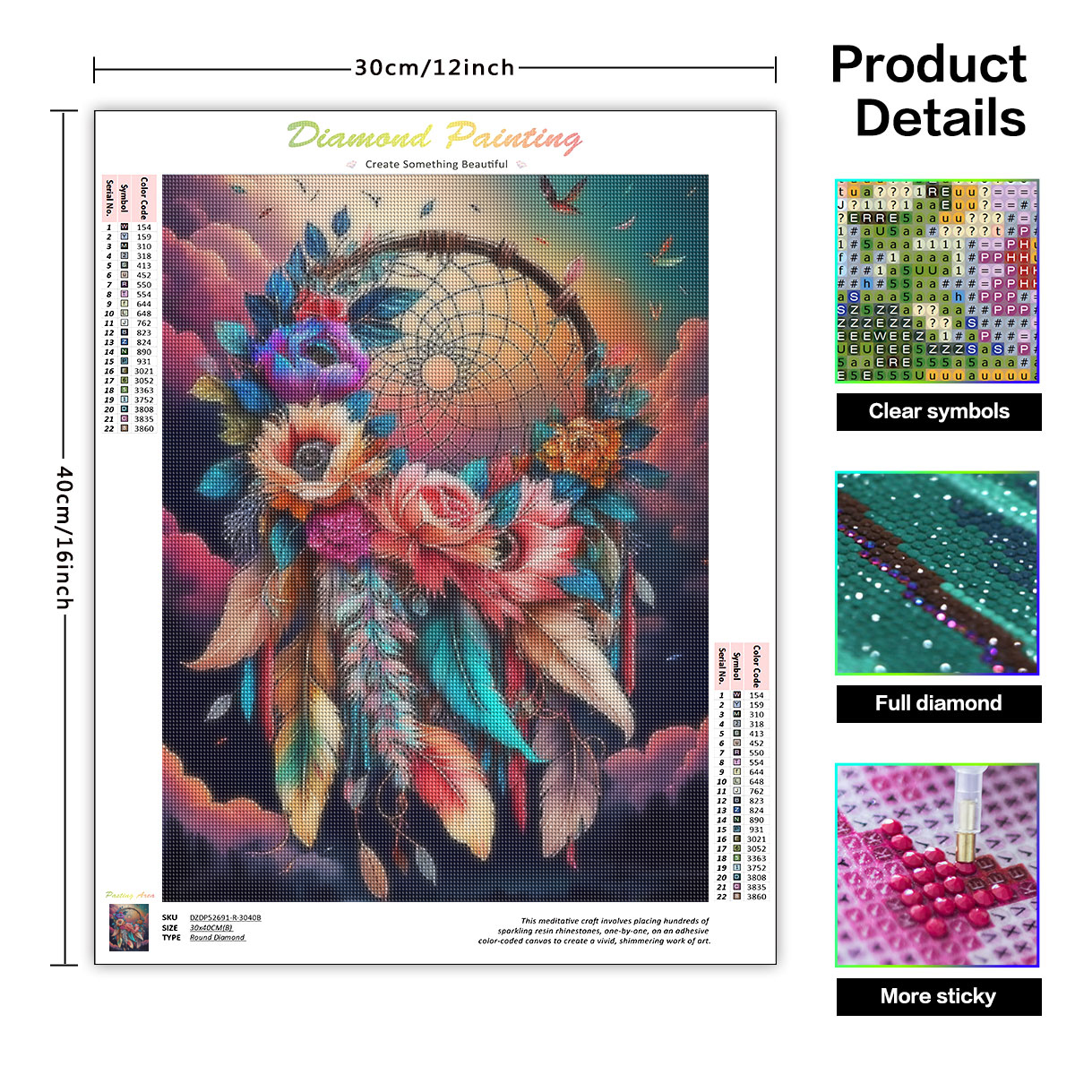 Frameless, Diamond Painting Dr - Embroidery Flower reseña y precio