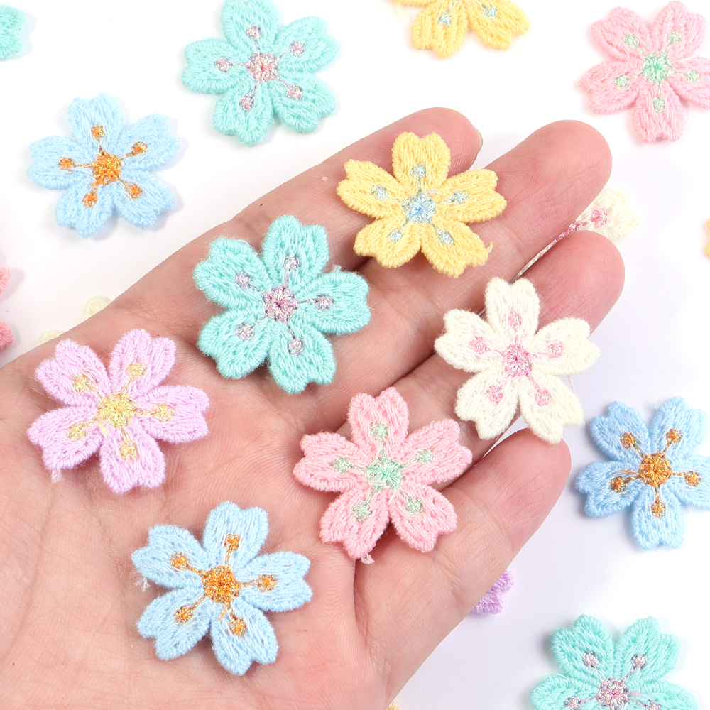 20pcs/lot Colorful 2.4cm Embro - Embroidery Flower reseña y precio