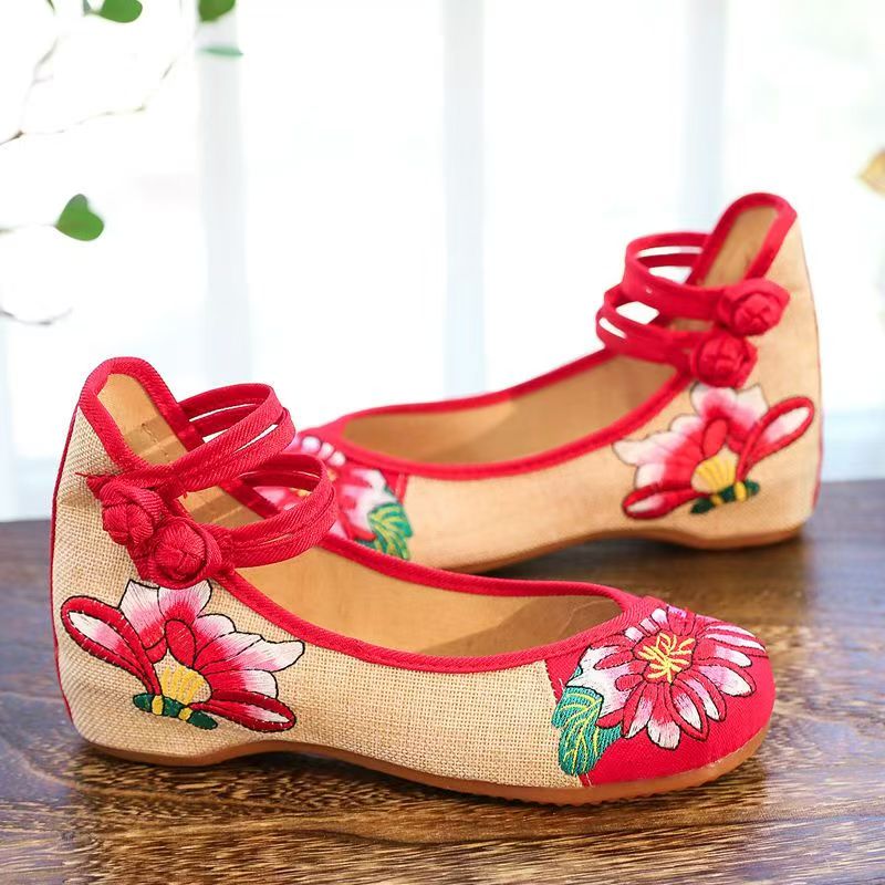 Woman Wedges Embroidered Cloth - Embroidery Shoes reseña y precio