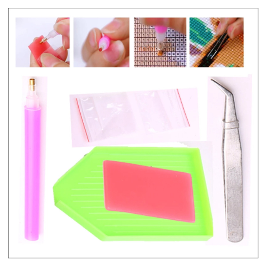Large Wolf Running Diamond Pai - Embroidery Running Stitch reseña y precio