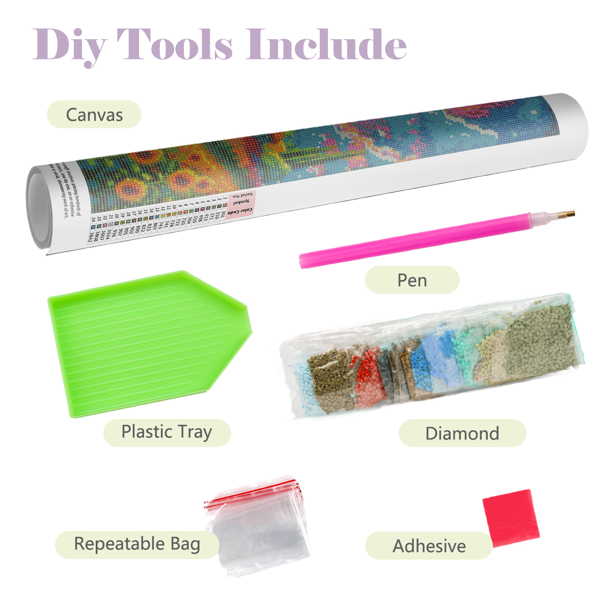 1pc frameless  Diamond Paintin - Embroidery Flower reseña y precio
