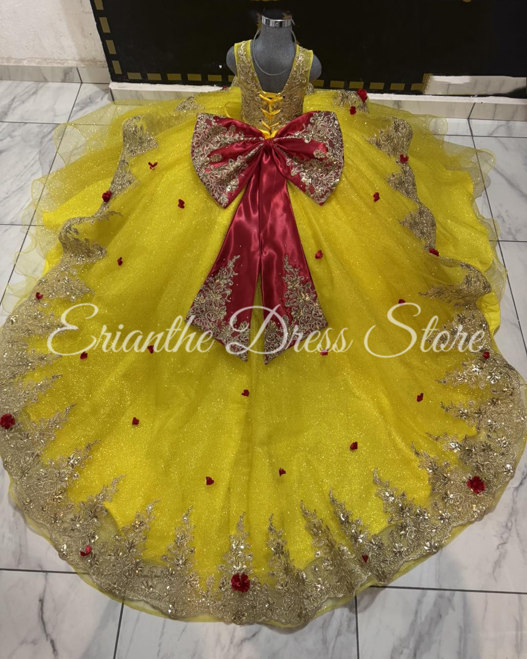 Yellow Flower Girl Dress For W - Embroidery Yellow Dress reseña y precio