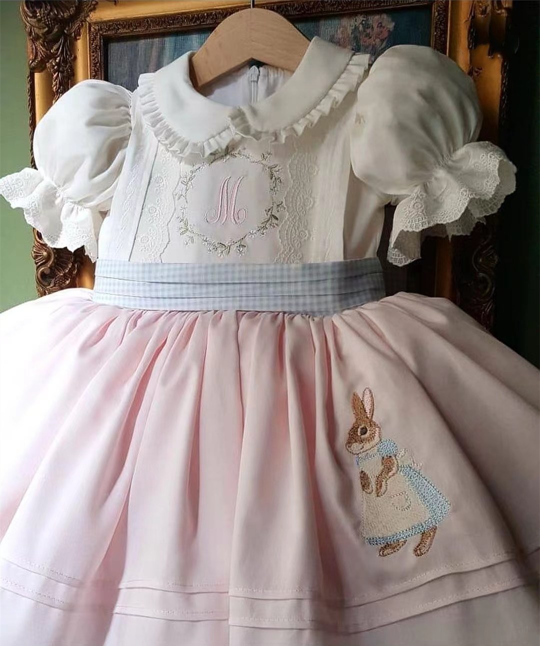 Baby Girl Summer Pink Rabbit E - Embroidery Rabbit reseña y precio