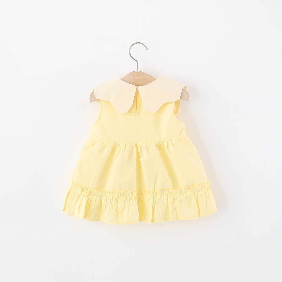 Toddler Girl Yellow Cotton Dre - Embroidery Yellow Dress reseña y precio