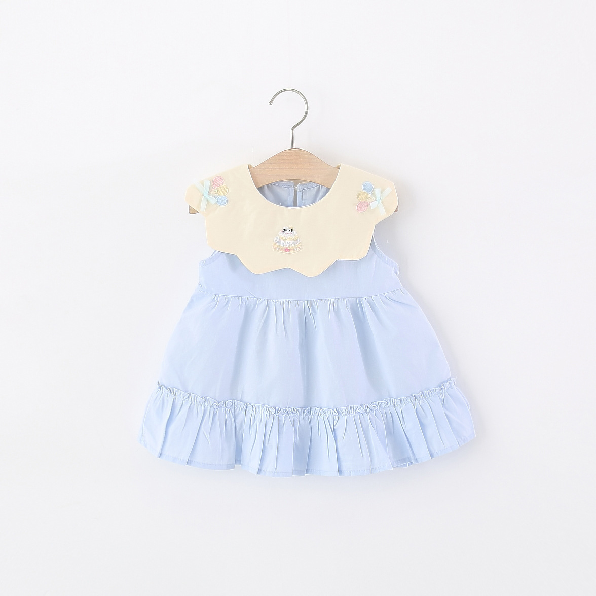 Toddler Girl Yellow Cotton Dre - Embroidery Yellow Dress reseña y precio