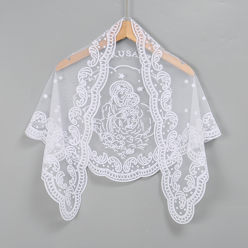 1Pc Women's Elegant Solid Colo - Embroidery Hijab reseña y precio