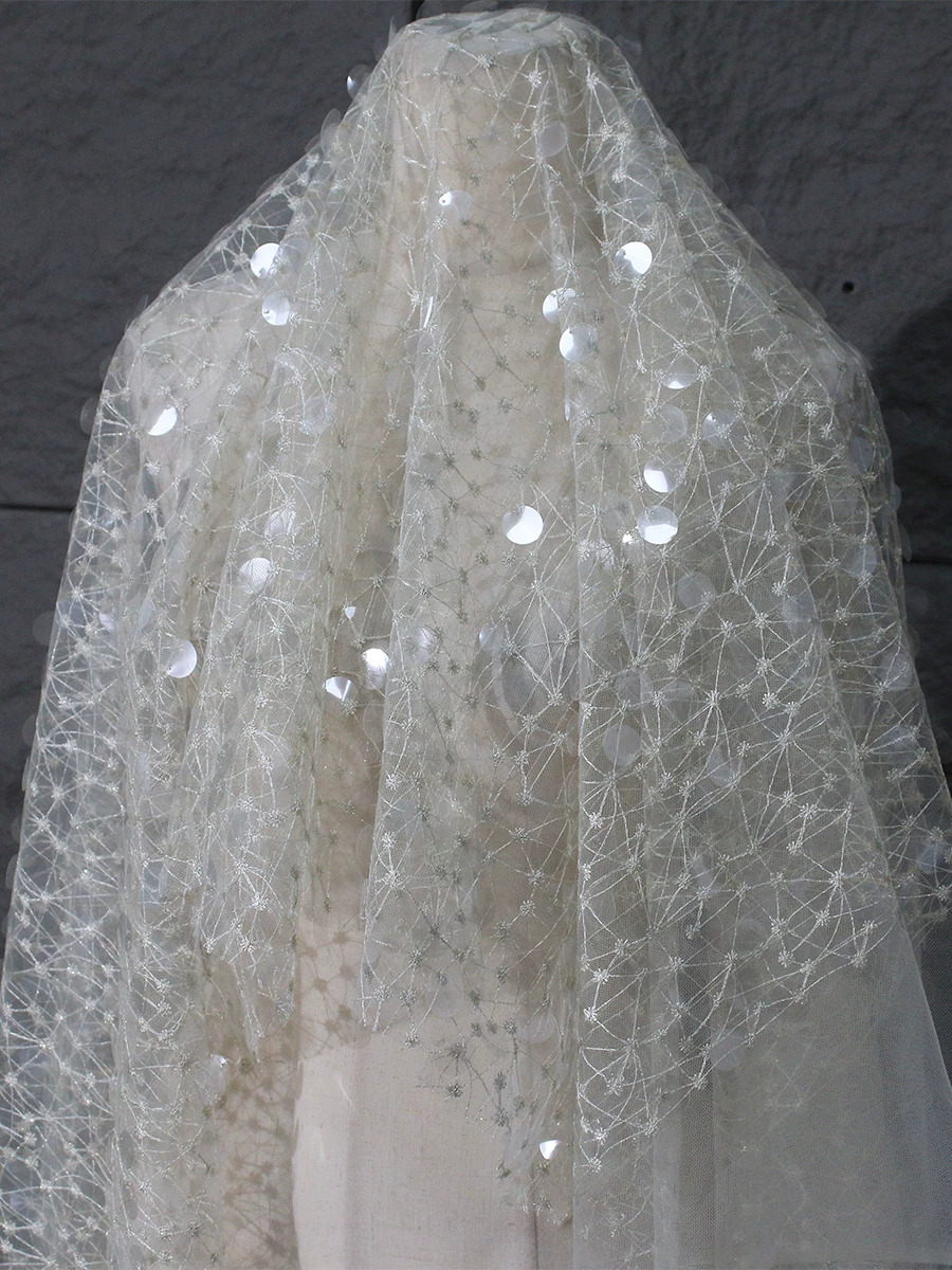 1yard Sequin embroidery thread - Embroidery Net Dress reseña y precio