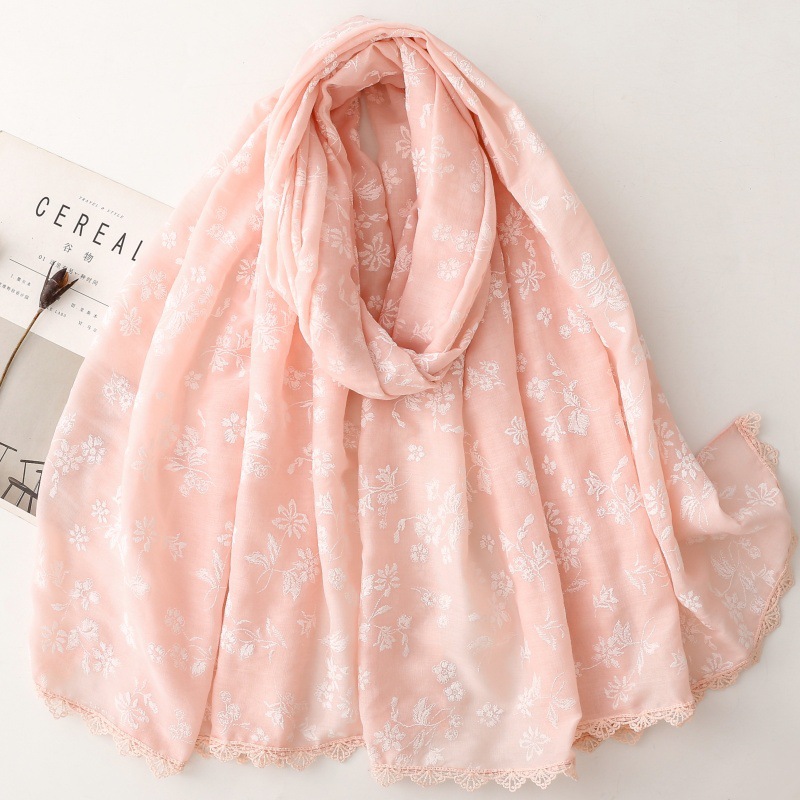 Women's All Season Floral Embr - Embroidery Hijab reseña y precio