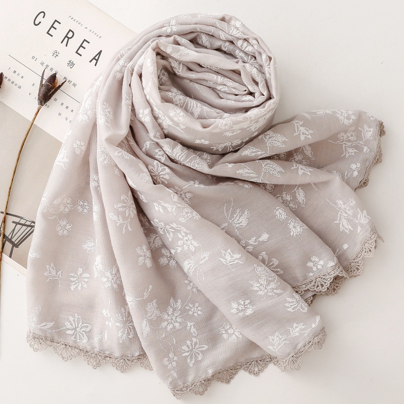 Women's All Season Floral Embr - Embroidery Hijab reseña y precio