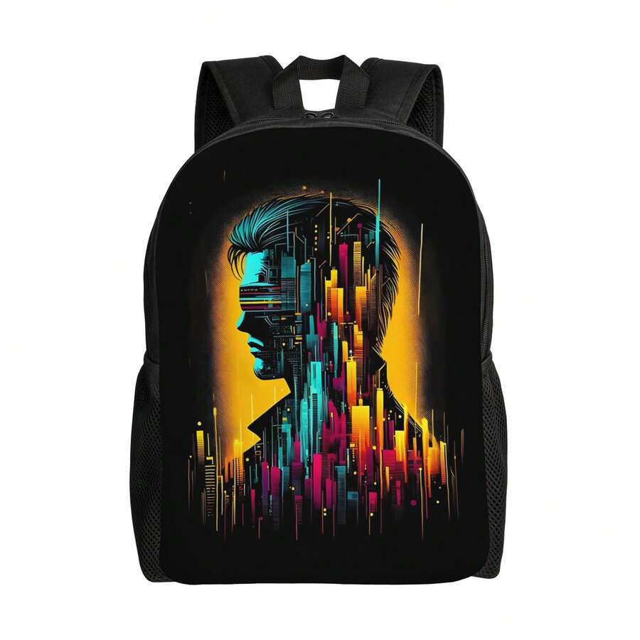 Cyberpunk Style Double Exposur - Embroidery Print reseña y precio